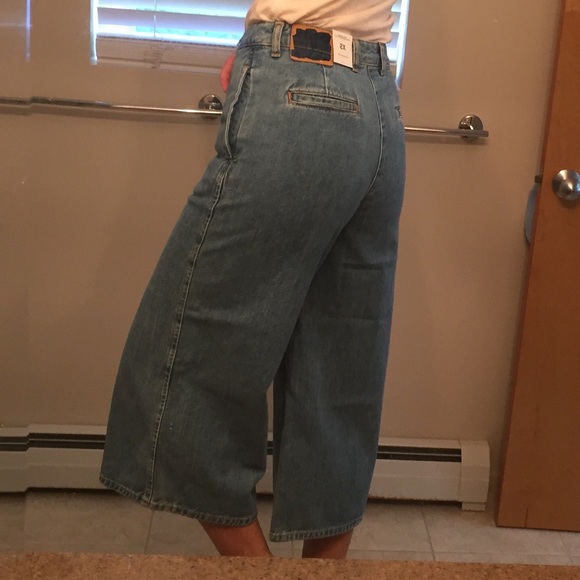 Zara 70’s culottes w/ high waist and wide legs - Picture 5 of 5